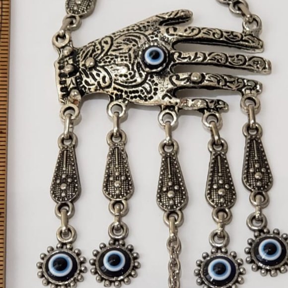 Brand New Evil Eye Amulet Car Wall Hanging Blessing Protector with Fatimas Hand - Picture 4 of 11